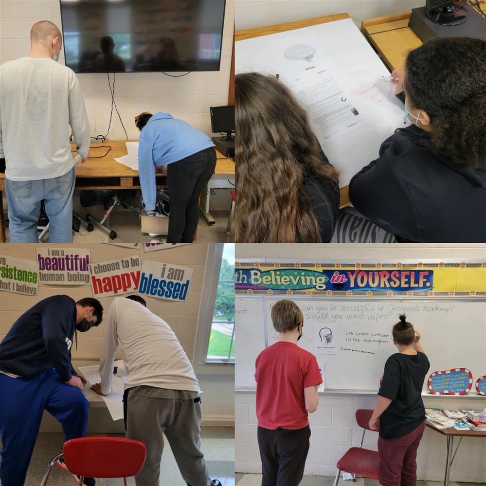  Images of students checking breath