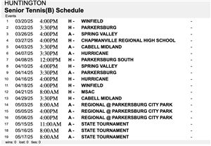 Tennis Schedule